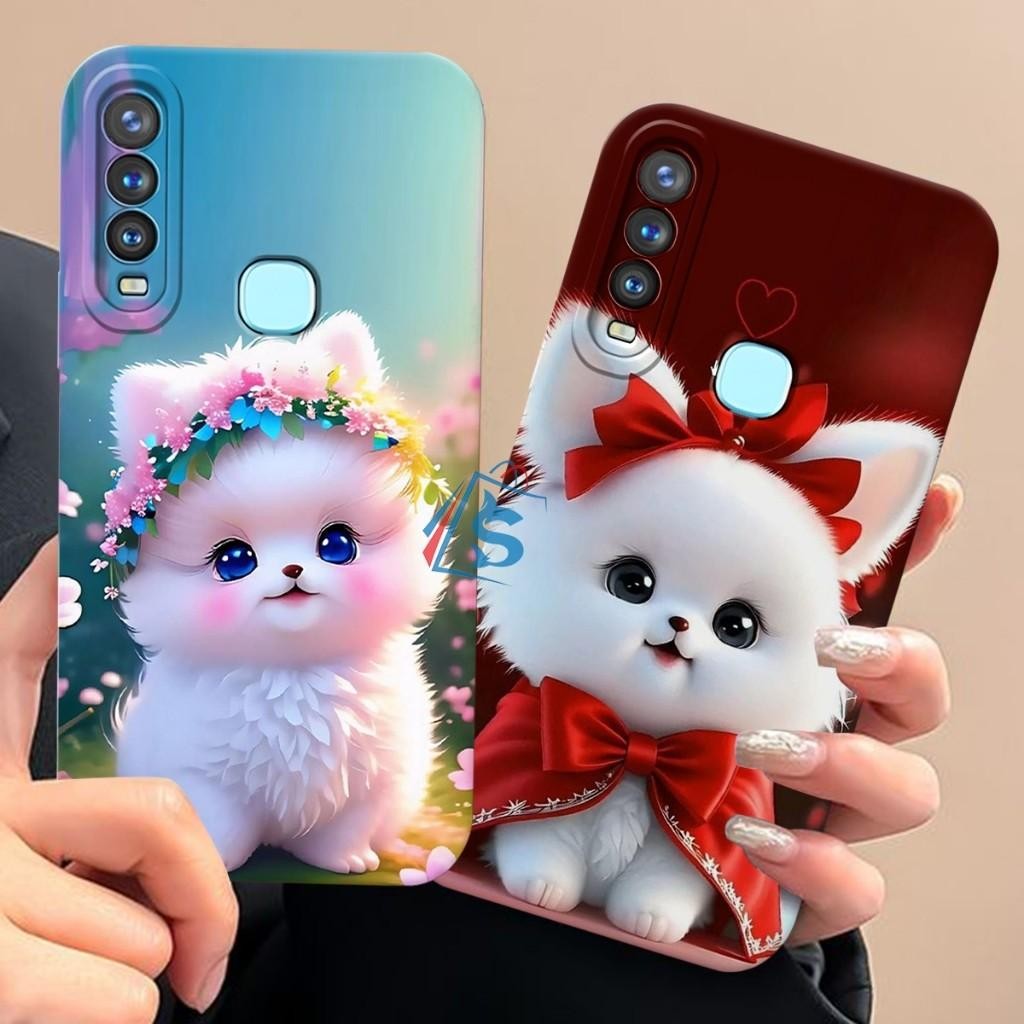 Softcase Case Silikon  Vivo Y11/Y12/Y12i/Y15/Y16/Y17/Y19 Motif Kucing Cantik full colour Kekinian Ae