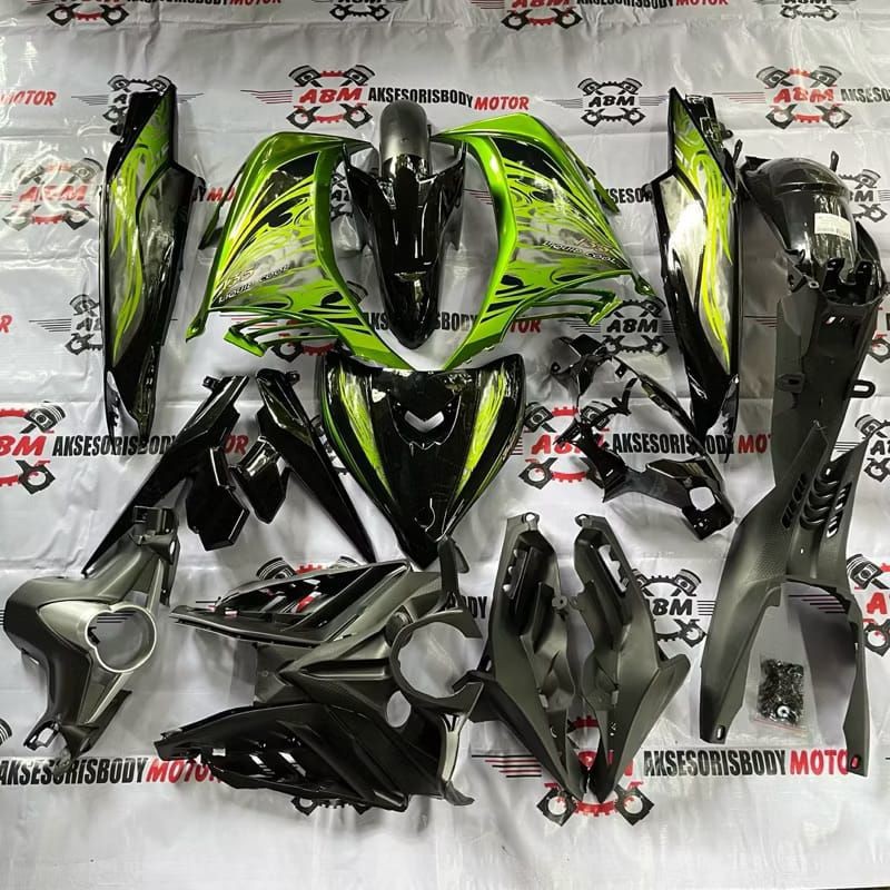FULL BODY KASAR HALUS+BAUT JUPITER MX NEW 135 HIJAU HITAM