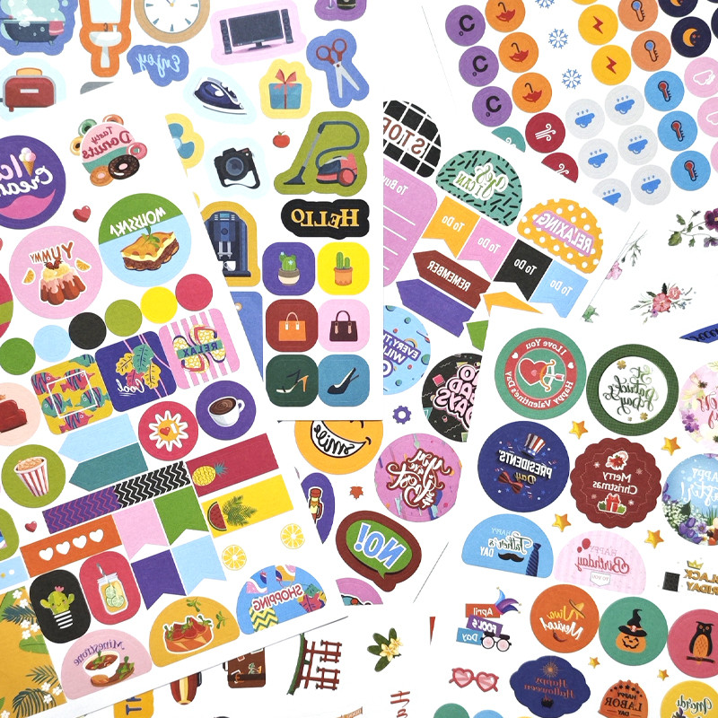 

16 Sheets 1200+ Planner Sticker Scrapbook To Do Plan Cartoon Style Funny Graffiti Planner Stickers Journal Laptop Sticker Toys