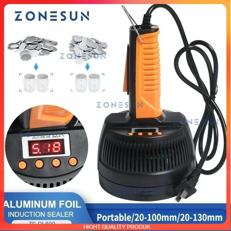 

BEST QUALITY ZONESUN Handheld Induction Sealer Portable Electromagnetic Bottle Sealing Machine Aluminum Foil Lid Plastic Vial ZS-DL800