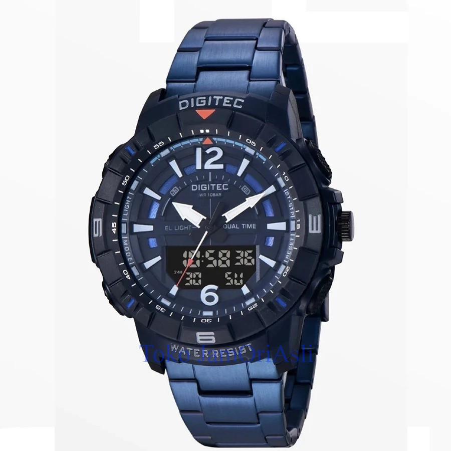 Promo original Digitec DA-2131R DA-2131MB Jam Tangan Pria Analog Digital 2131 Stainless Rose Garansi