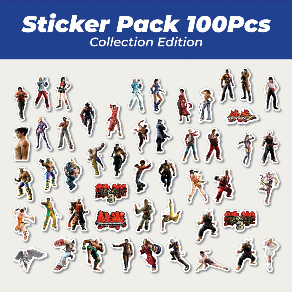 

Hot Stiker Game Series Tekken Character Mix 3 Lucu Anti Air Stikers Berperekat Waterproof Sticker Decal Buat Motor Helm Buku Journal Koper Casing HP Laptop Botol Minum