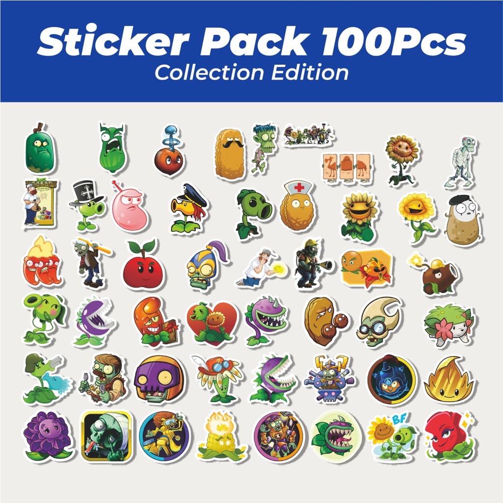 

Hot Stiker Game Series PLANT vs ZOMBIE Character Mix 1 Lucu Anti Air Stikers Berperekat Waterproof Sticker Decal Buat Motor Helm Buku Journal Koper Casing HP Laptop Botol Minum