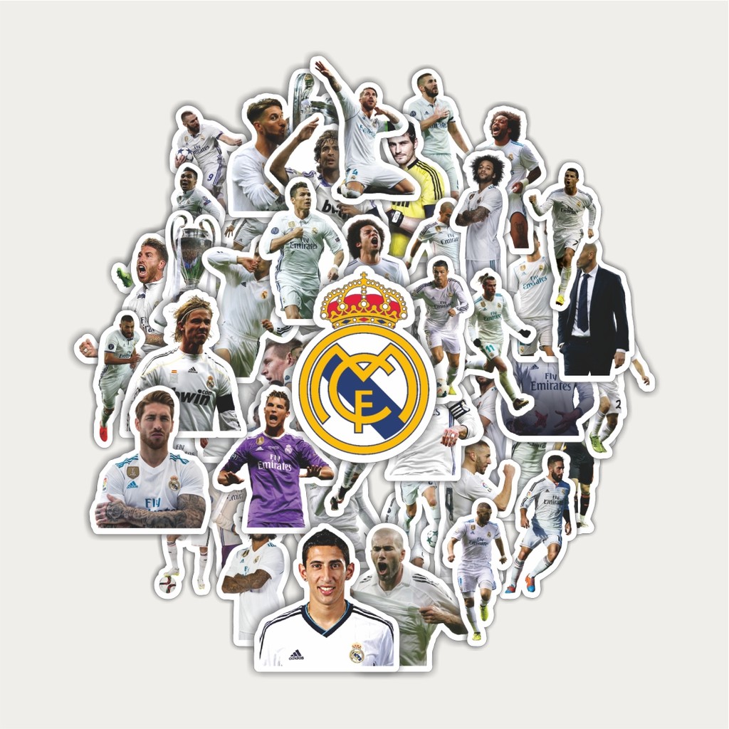 

Sticker Pack Stiker Football Series Real Madrid FC | Sticker TUMBLR | Stiker LAPTOP KOPER HELM