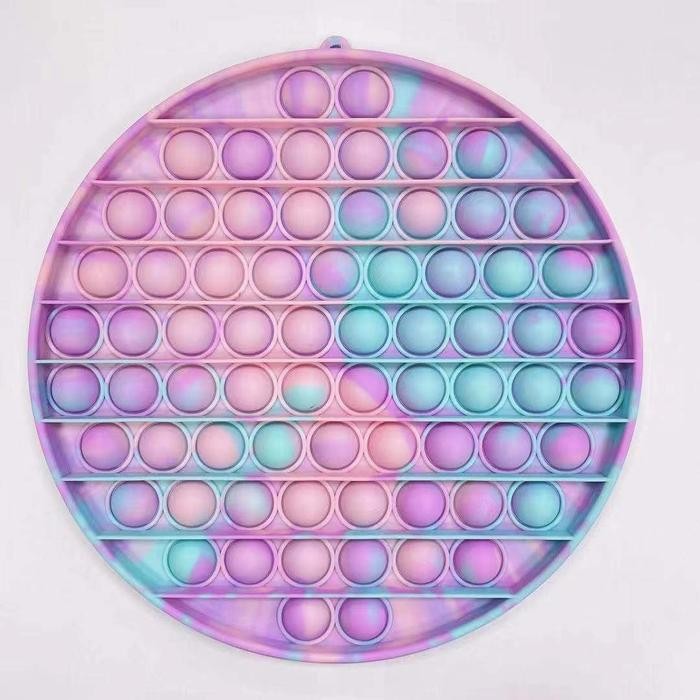 「 ✦ BEST✦ 」mimin27_id JUMBO SIZE pop it tie dye 20 cm fidget toy pop its BIG mainan anak - round