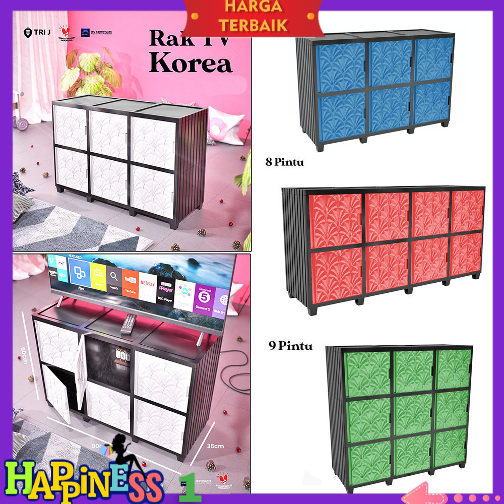 Lemari TV Plastik Modern Minimalis Rak Susun Televisi Serbaguna
