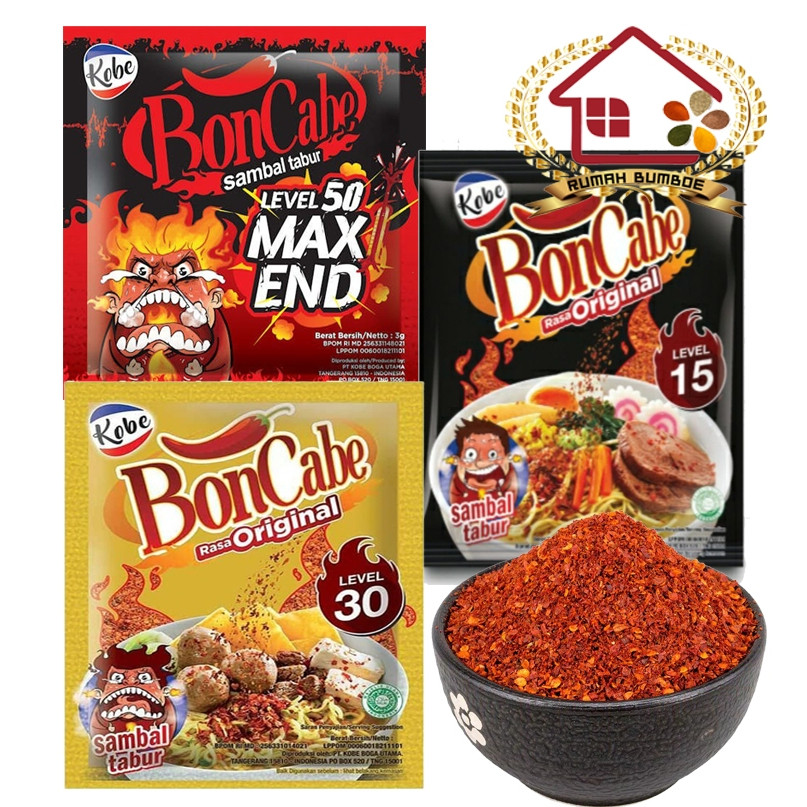 

[COD] (1 sachet) KOBE BONCABE Sambal Cabe Tabur Semua Varian Level