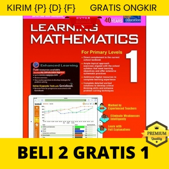 

{P} {D} {F} Learning Mathematics for Primary Levels 1 2 3 4 5 6 / Cod / Hitam Putih
