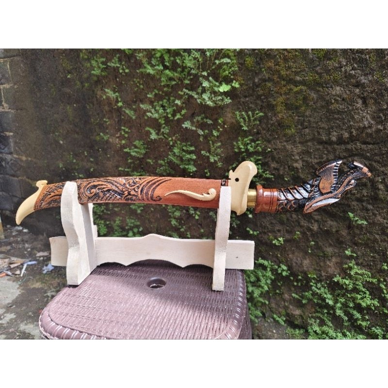 nyah117 Pisau Sembelih Naga Ukir Baja Per