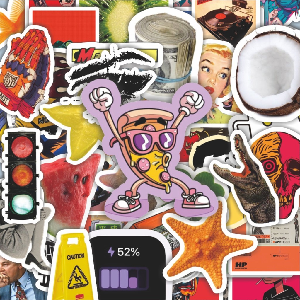 

100PCS Lucu Stiker Random V9 Stiker Aesthetic Stiker Anti Air Stikers Berperekat Waterproof sticker decal buat Motor Helm Buku Journal Koper Casing HP Laptop Botol Minum Hadiah anak