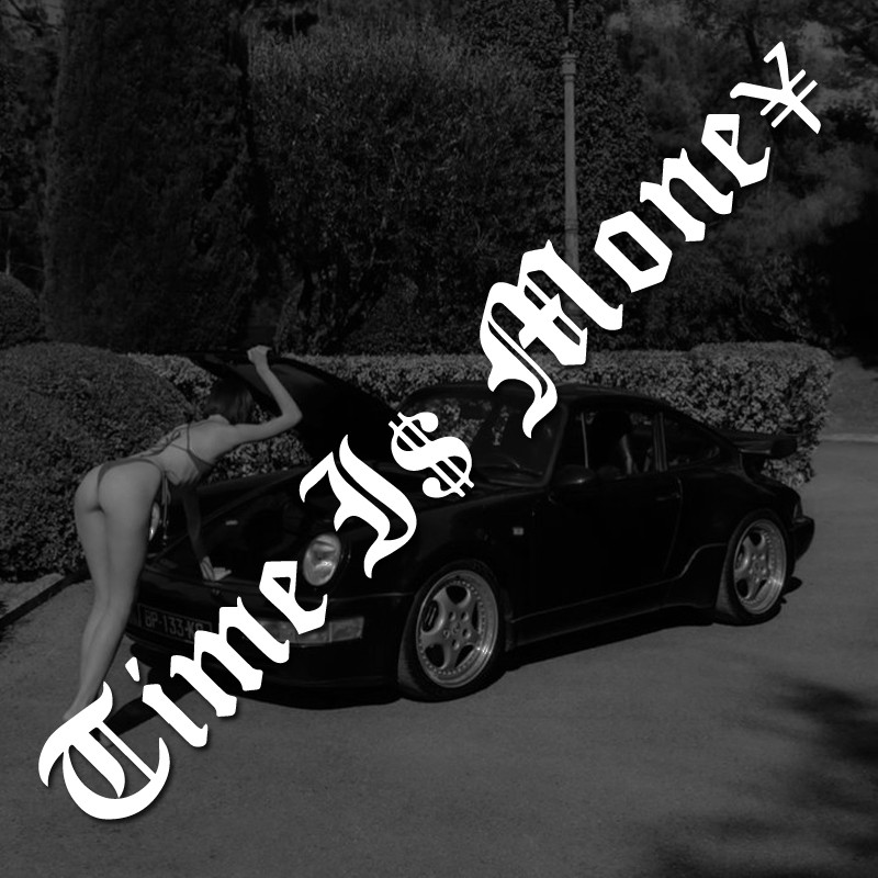 

Time is Money"Stickers,creative&fashion high quality sticker for cars trucks motorcycles &laptops!