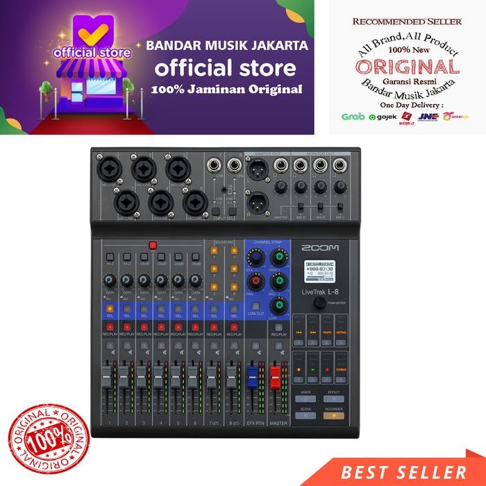 Zoom LiveTrak L-8 Portable 8-Channel Digital Mixer,BMJ