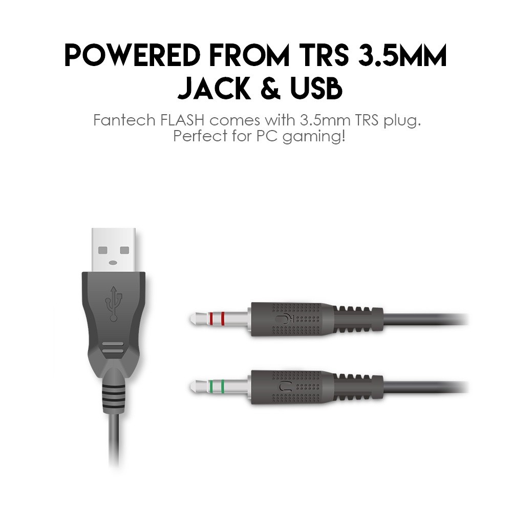 Cuci Gudang Hot Sale Fantech Flash Hq53 Headset Gaming Pc Kabel Super Bass Headphone Jack 3.5Mm