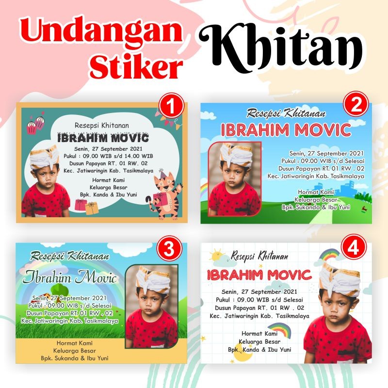 CETAK UNDANGAN KHITAN | STIKER KHITAN BESEK CUSTOM Stanas To RWC Digital Printing Official