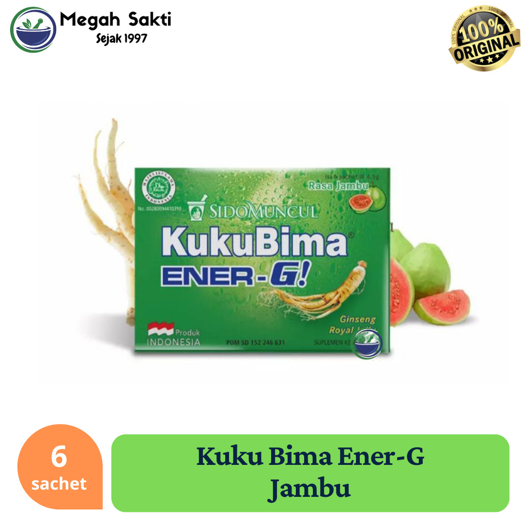 

MGS - Kuku Bima Ener-G Jambu 6's - Minuman Berenergi Penambah Stamina
