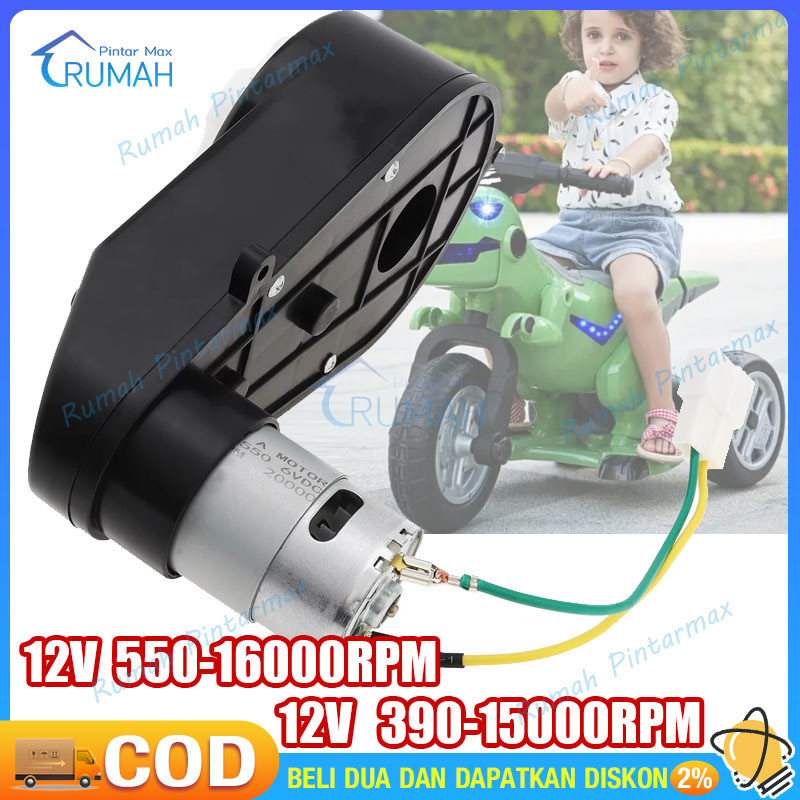 Gearbox Dinamo Mobil Aki 12 Volt 12000/15000/18000rpm / Gearbox Setir Mobil Aki / Gear Box Motor 550