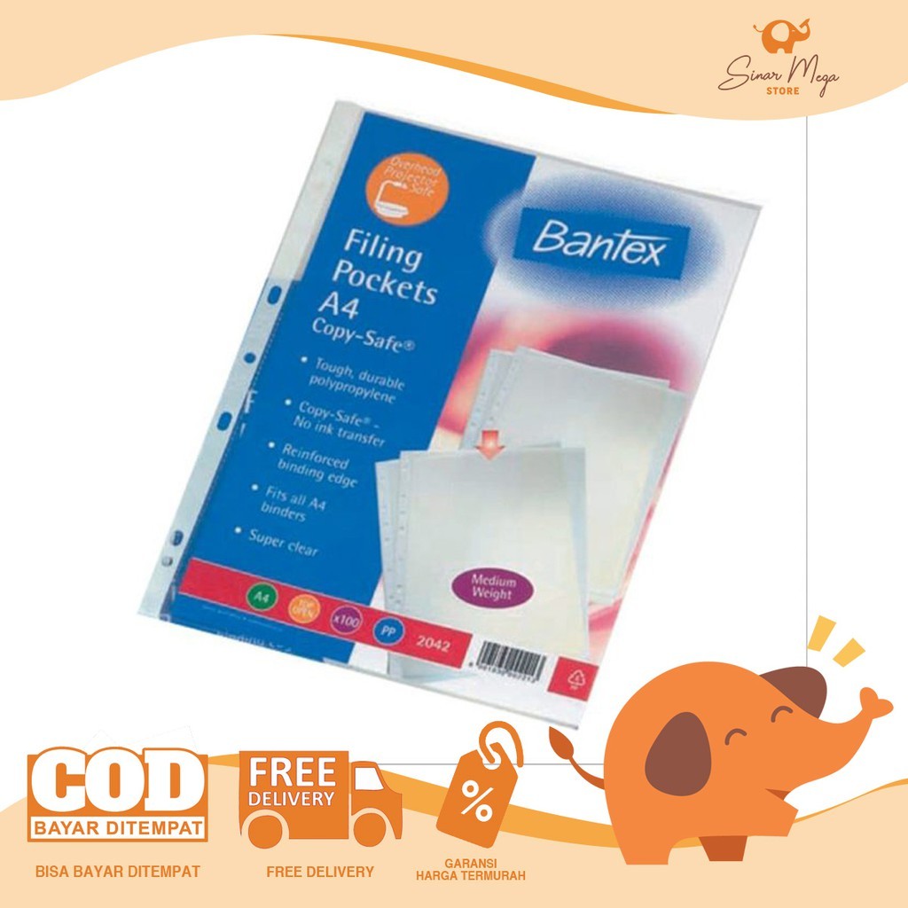

Bantex Pocket A4 2042 08 20 Sheets/ Lembar/ Kantung PP Murah Berkualitas