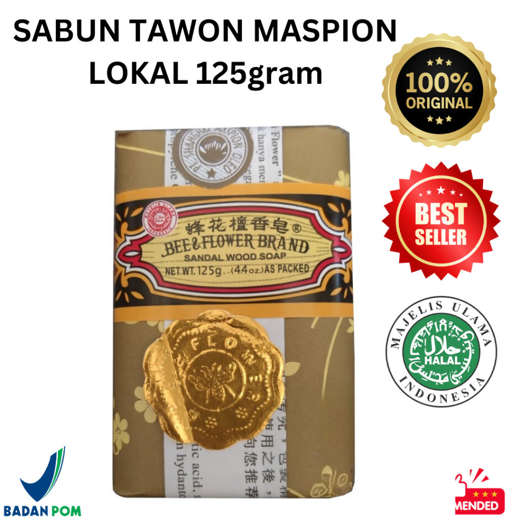 [SUGOI] Sabun Mandi Batang  TAWON Bee & Flower Brand Soap / Sabun Tawon Maspion 125 gram Halal BPOM