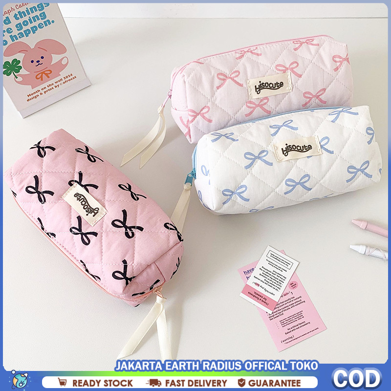 

Tempat Pensil Pouch Makeup Ribbon Pencil Case Bow Pita Coquette Y2K Aesthetic Tas Kosmetik Kotak Pensil