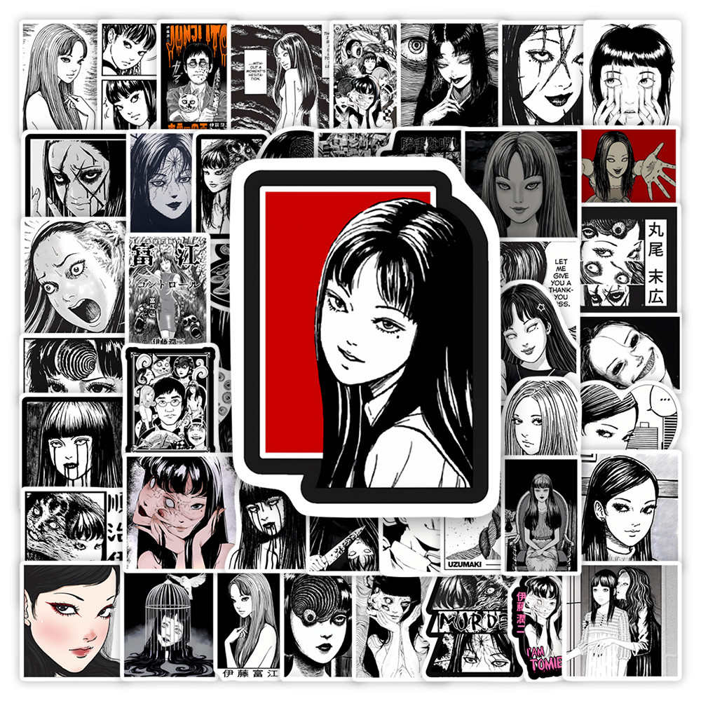 

Junji Ito Horror Manga Stickers DIY Toy Gift Waterproof Graffiti Decal for Scrapbook Junk Journal Laptop Phone Bottle Decorative
