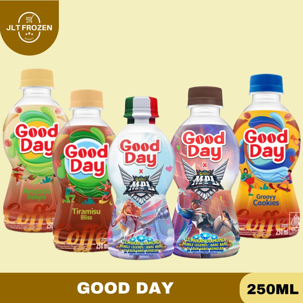 

Good Day Drink 250ml / Rasa Originale Cappuccino / Funtastic Mocacinno / Tiramisu Bliss / Groovy Cookies / Avocado Delight