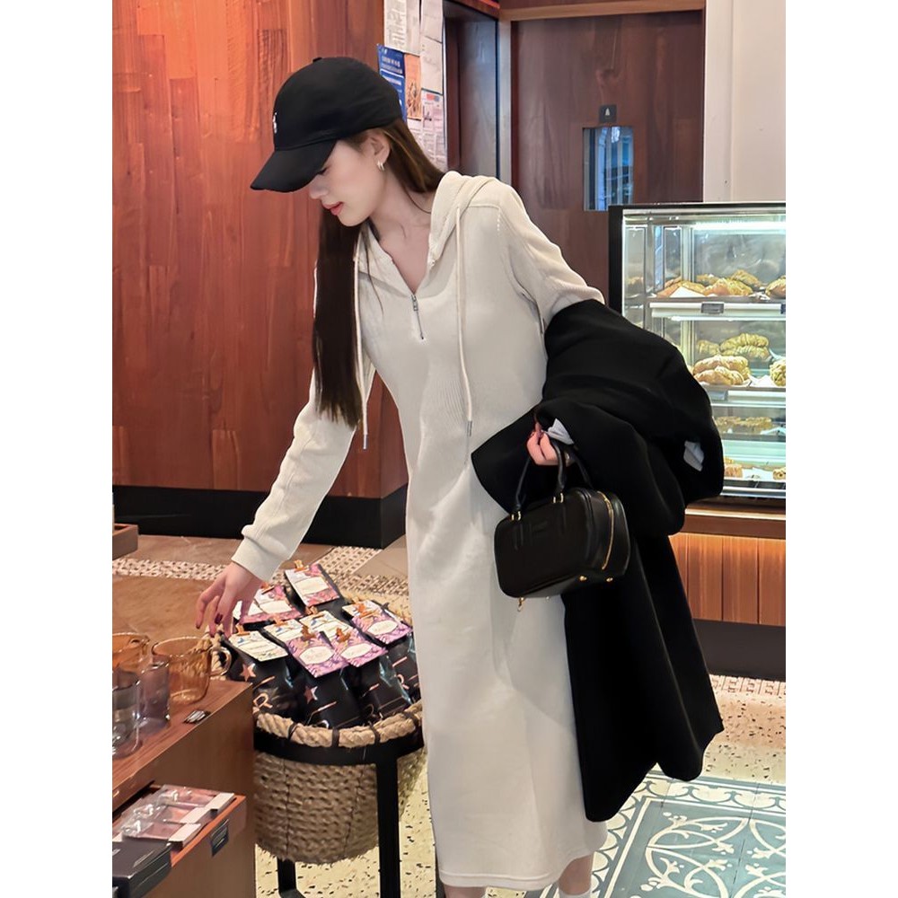 Dress Jumbo Wanita Gaun Big Size Korea Berkerudung Kasual Longgar Dan Bawahan Baru