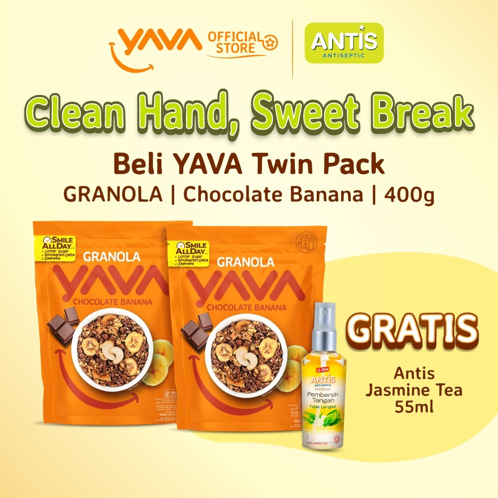 

YAVA Twin Pack Granola Chocolate Banana (2 x 400g)