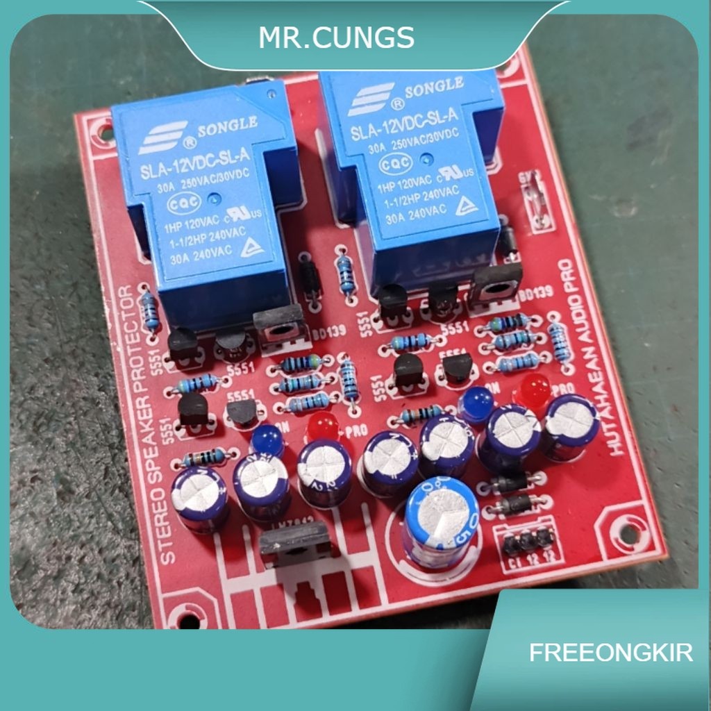 Kit speaker protektor stereo 30a full fitur ocp anti korslet & dcp dc protector plus led indikator k