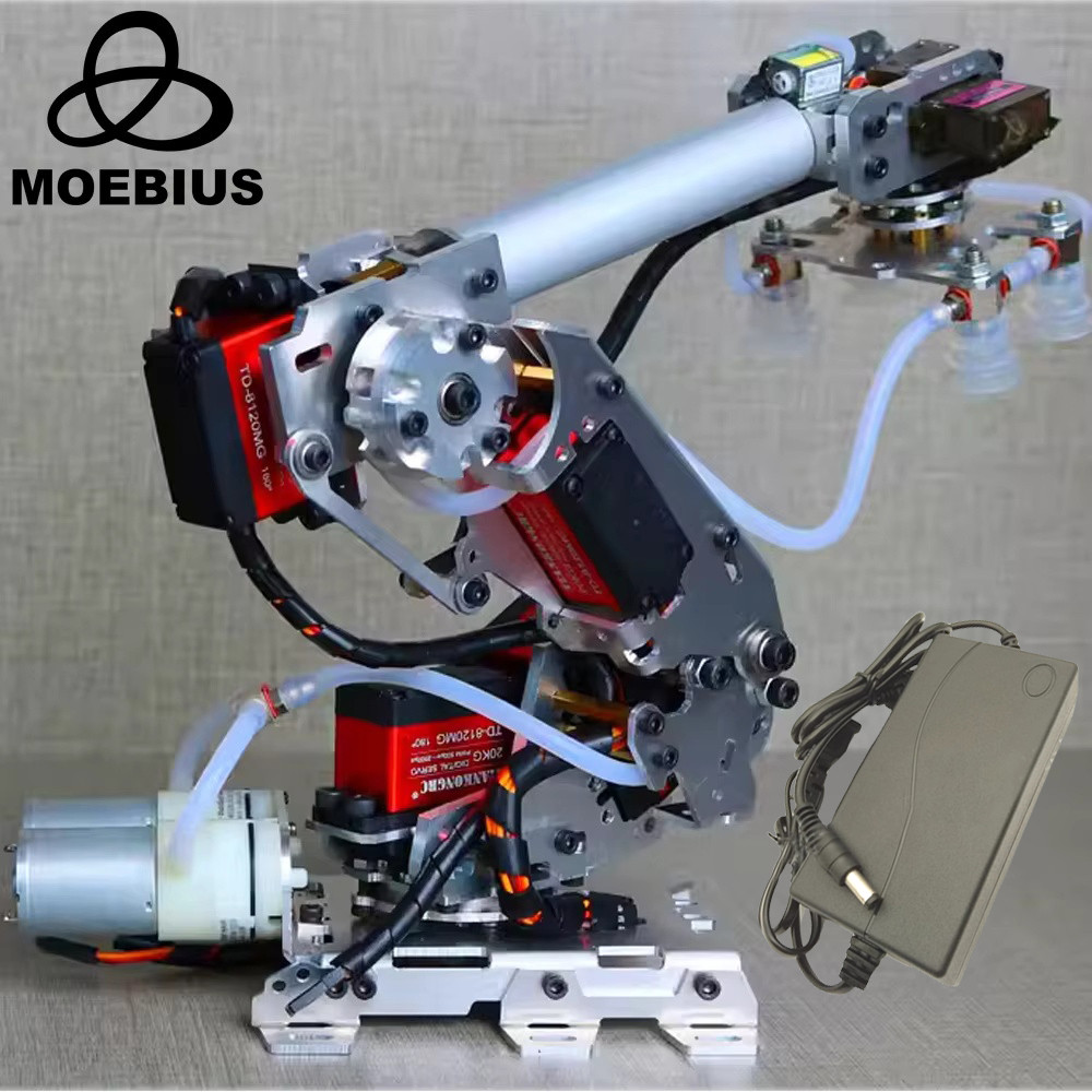 Arduino 7 Dof Large Suction Air Pump Robot Arm Multi DOF Manipulator Mindustrial Robotic Model 6-Axi