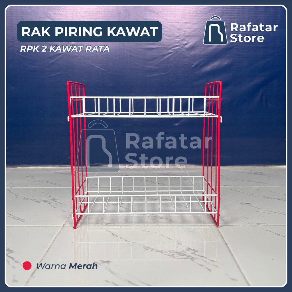 Pasti_Indah Rak Piring Susun 2 Kawat // Rpk 2 Kawat Rata // Rak Piring Mini Wastafel Susun 2 // Rak