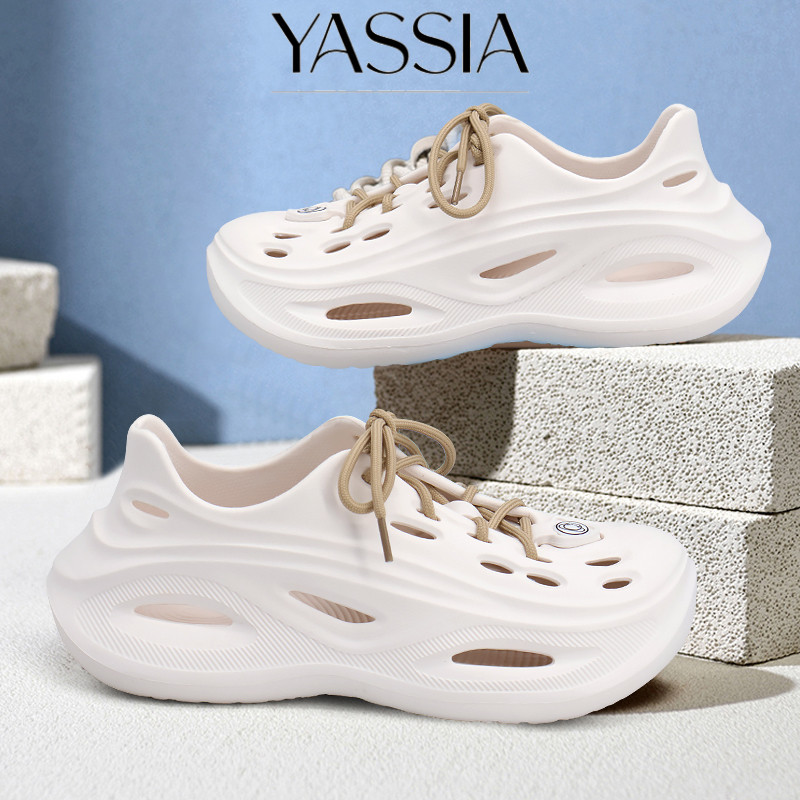 Yassia Sepatu Kets Pria Trendi Baru, Sandal Slip-on Pria, Sepatu Kets Putih/hitam