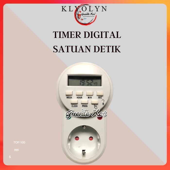 Timer Digital Peralatan Koi Satuan Detik  Pengatur Jadwal Otomatis