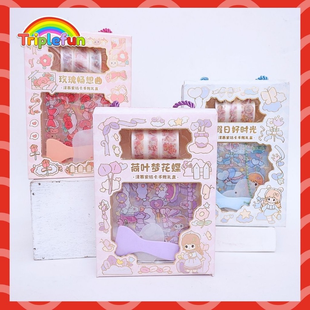 

Sticker Dan Washitape SZ - 85 Stiker, Washi, Gantungan, Spatula Box Jurnaling Set Journal Alat Tulis Sekolah Pastel Lucu