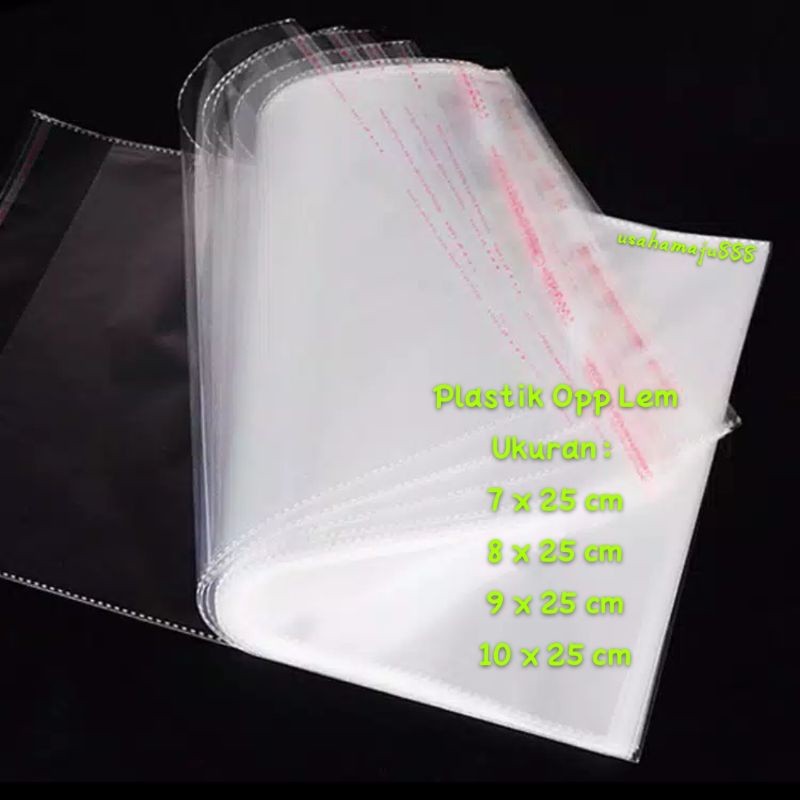 (100lbr) Plastik Opp 7x25 8x28 9x25 10x25 / Plastik Seal Segel / Opp Seal