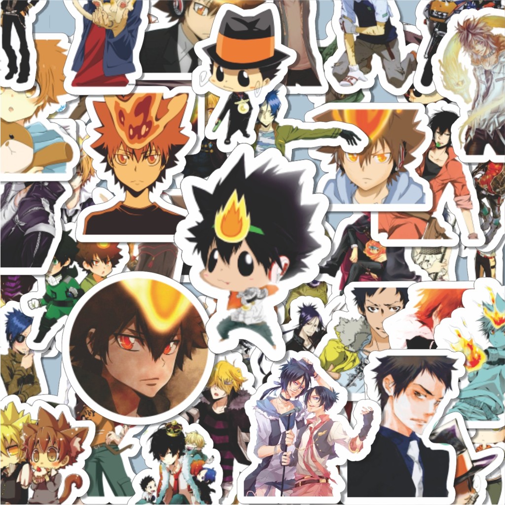 

100PCS Lucu Stiker Anime Series Reborn Karakter Mix 2 Stiker Aesthetic Stiker Anti Air Stikers Berperekat Waterproof sticker decal buat Motor Helm Buku Journal Koper Casing HP Laptop Botol Minum Hadiah anak