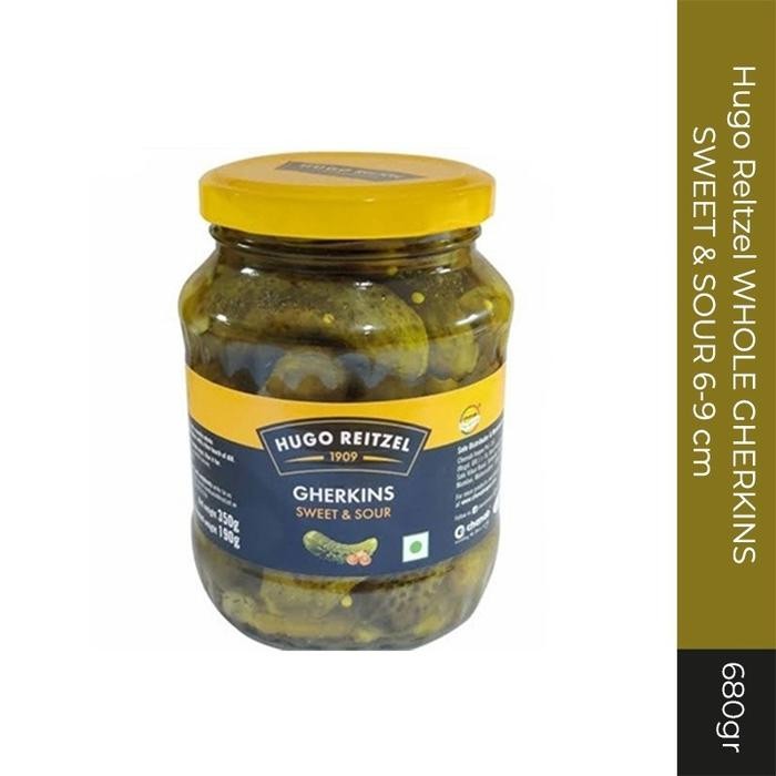 

PROMO! Hugo Reltzel WHOLE GHERKINS SWEET & SOUR 6-9 cm 680gr