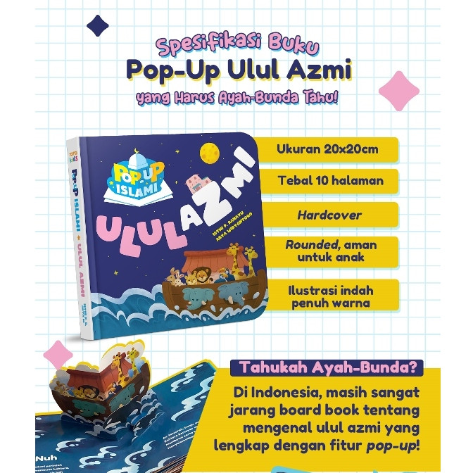 [Mizan] Buku Pop-Up Islami Ulul Azmi (Boardbook)