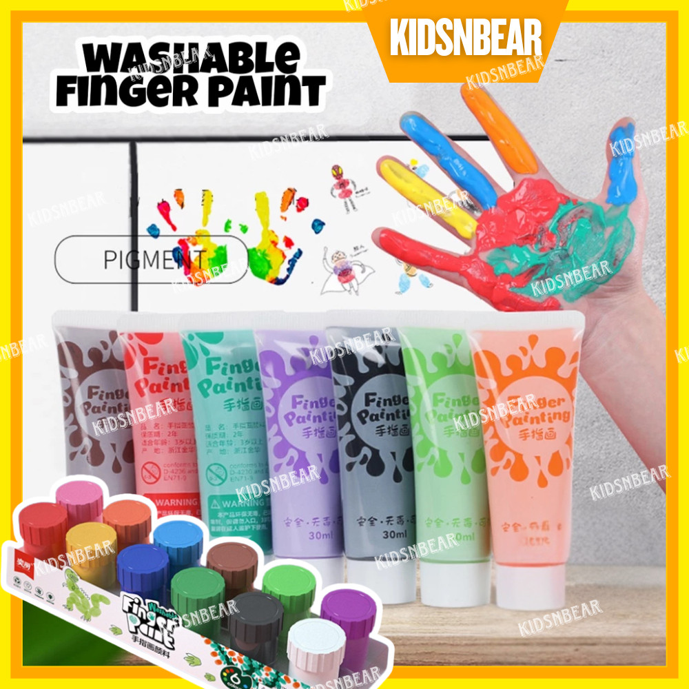 

[KIDSBEAR] Finger Paint - Cat Air - Finger Paint Set - Cat Lukis Anak - Washable Finger Paint - Mainan Edukasi Anak