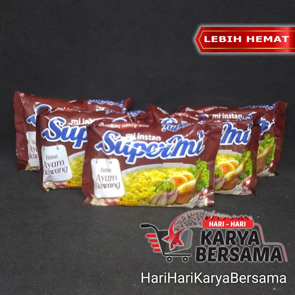 

MAKANAN MIE INSTAN SUPERMI AYAM BAWANG PACK 5'S X 75GR