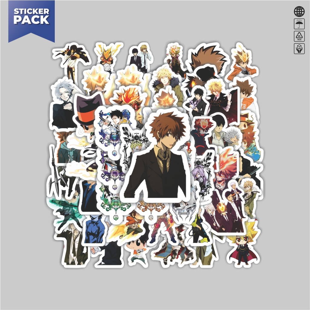 

[100PCS]Stiker Pack Stiker Anime Series Reborn Karakter Mix 4 Aesthetic Vinyl Anti Air Dekorasi Sticker Laptop Buku Journal Koper Helm Casing HP Gitar Helm Skateboard