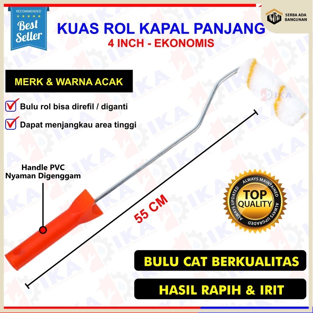 uas Roll Cat Kapal - Kuas Roll Cat Mini - High quality / PROMO RRT Kuas Rol Kapal 4" / Kuas Rol Keci