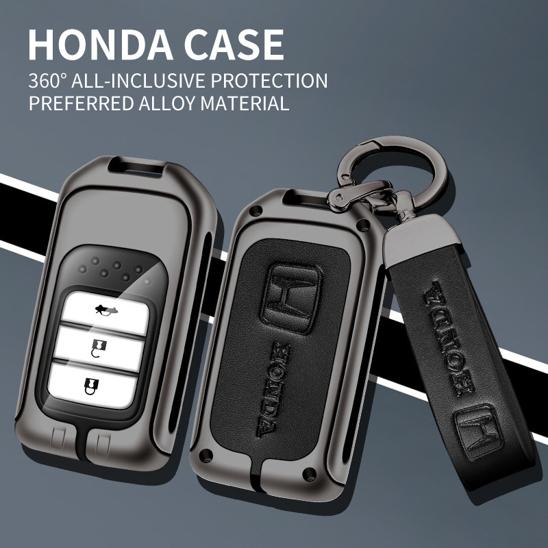 Zinc Alloy Car Smart Remote Key Case Cover Shell For Honda Vezel City Civic Jazz BRV BRV HRV Protect