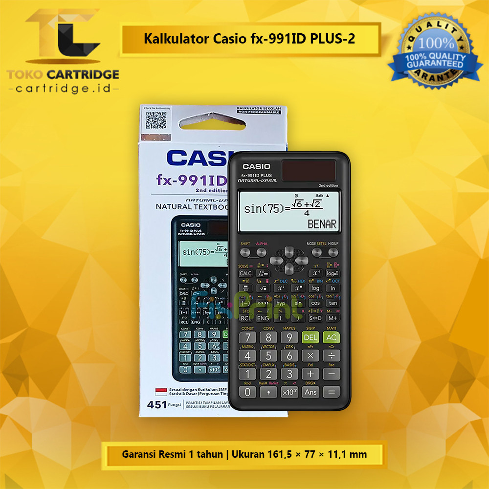 

Casio Kalkulator Scientific FX991ID PLUS-2 Calculator Ilmiah FX991ID PLUS 2 Garansi Resmi Original