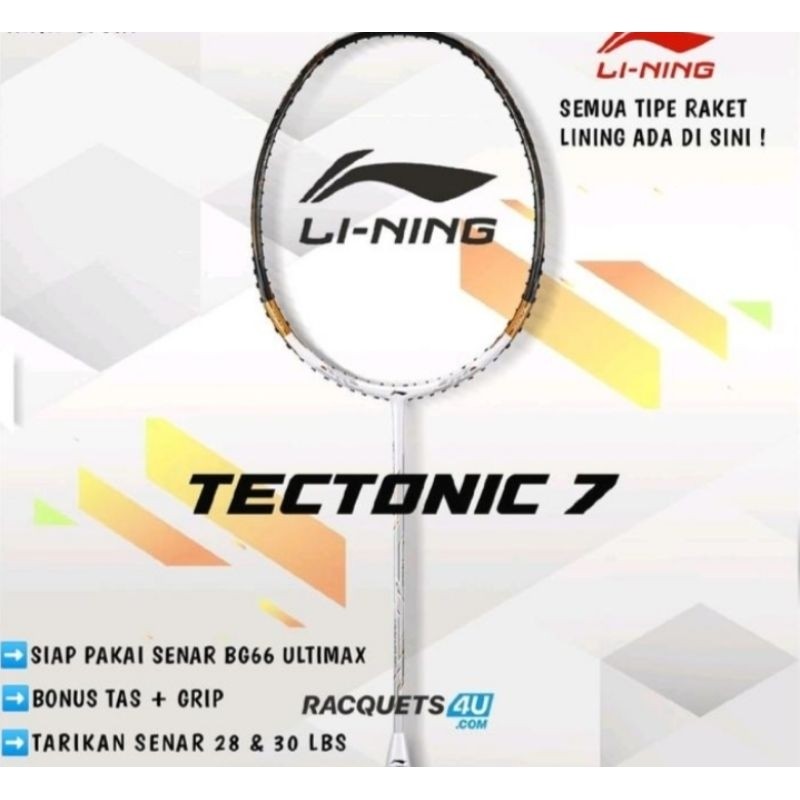 Raket Badminton Lining TECTONIC 7 32LBS