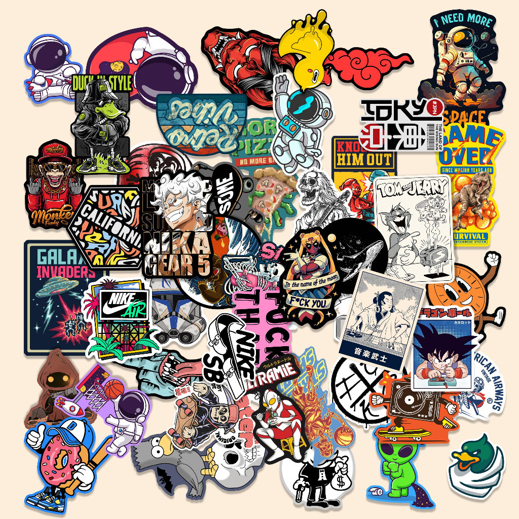 

PS 1 49 pcs Sticker Vinyl Laptop Waterproof DIY HP motor helm mobil ipad tablet ST037