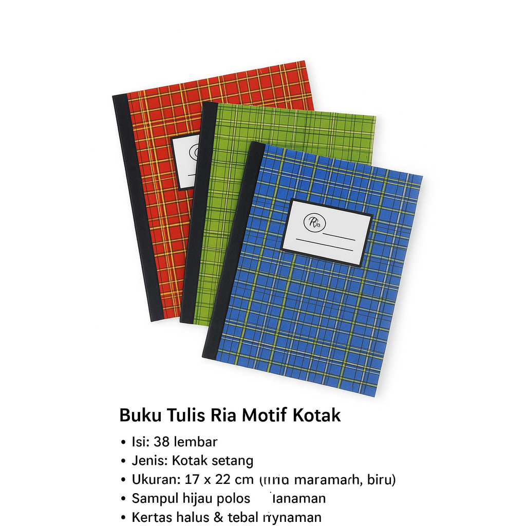 

Buku Tulis Kwarto 100 Lembar Ria