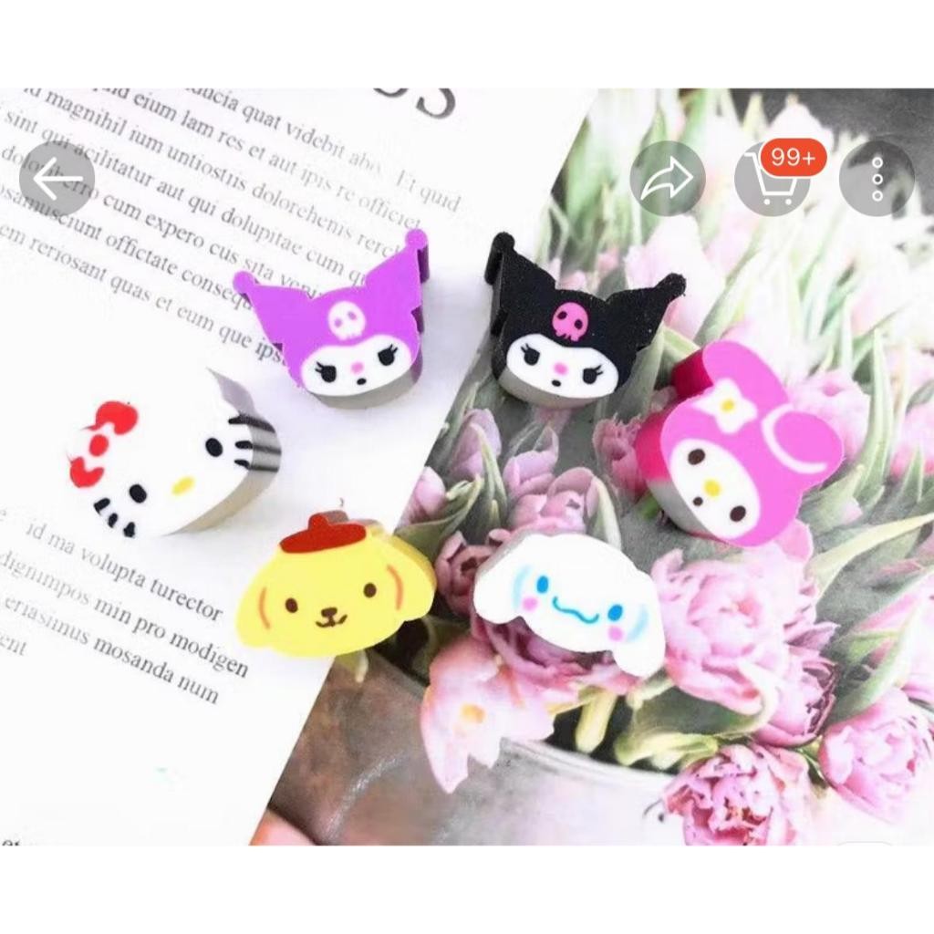 

TSB PENGHAPUS KEPALA kartun ISI 3 / Penghapus karakter kartun lucu viral imut