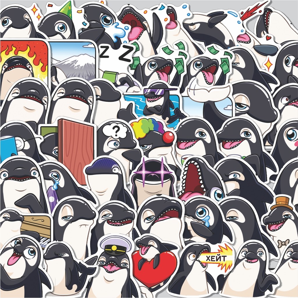 

Stiker Cutting Pack Stiker Hewan Penguin Isi 100Pcs Series Aesthetic Lucu Keren Untuk Koper Bahan Vynil