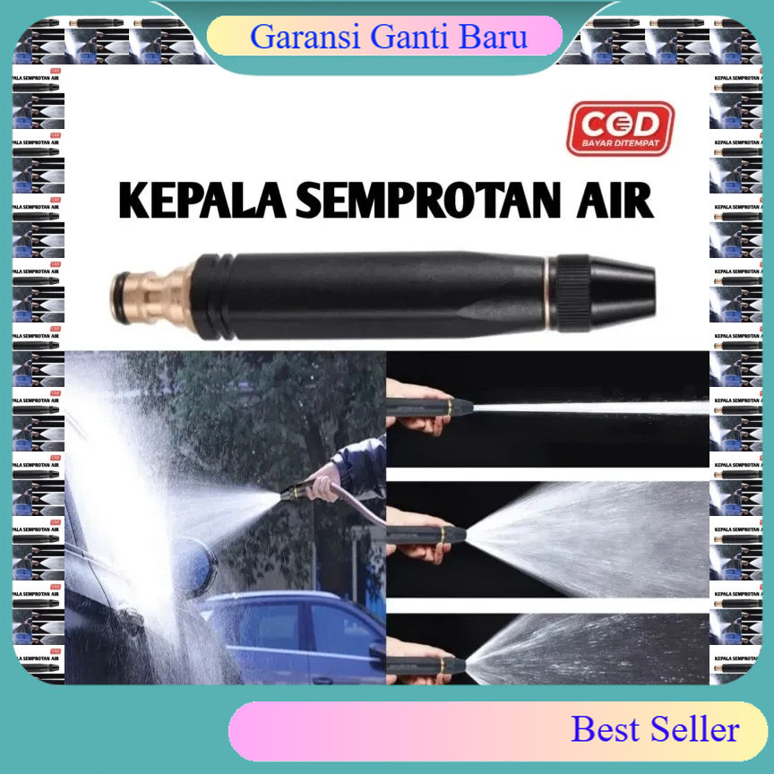 Semprotan Air Untuk Taman Cuci Motor Mobil Hose Nozzle Spray Steam Hitam