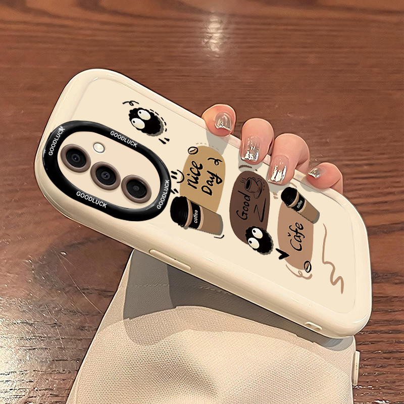Bola batu bara kopi Untuk case iphone 11 13 14 15 plus 16 13 pro max 12 x xr xs ip max hp casing 7 8